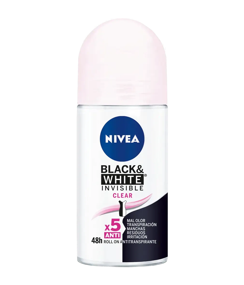 Nivea Desodorante Roll-on Black & White Invisible Clear 50ml