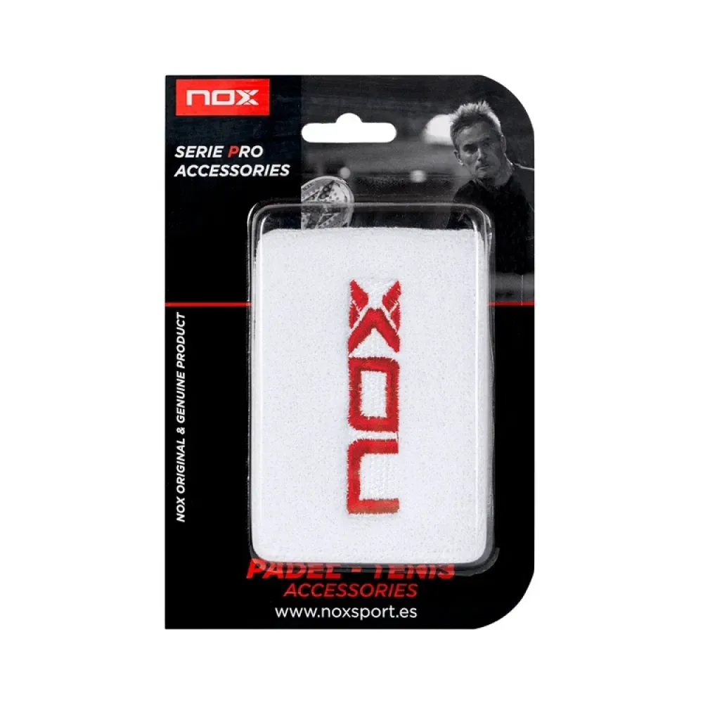 Munhequeira Nox MUBLRO2UD 2 Unidades Branco/Vermelho