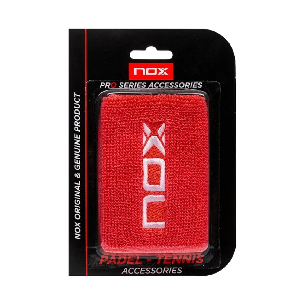 Munhequeira Nox MUROBL2UD 2 Unidades Vermelho/Branco