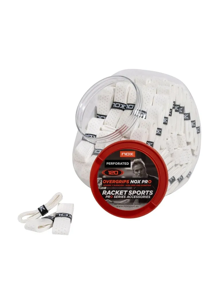 Overgrip Esportivo Nox Pro Microperfurado 120 Unidades Branco