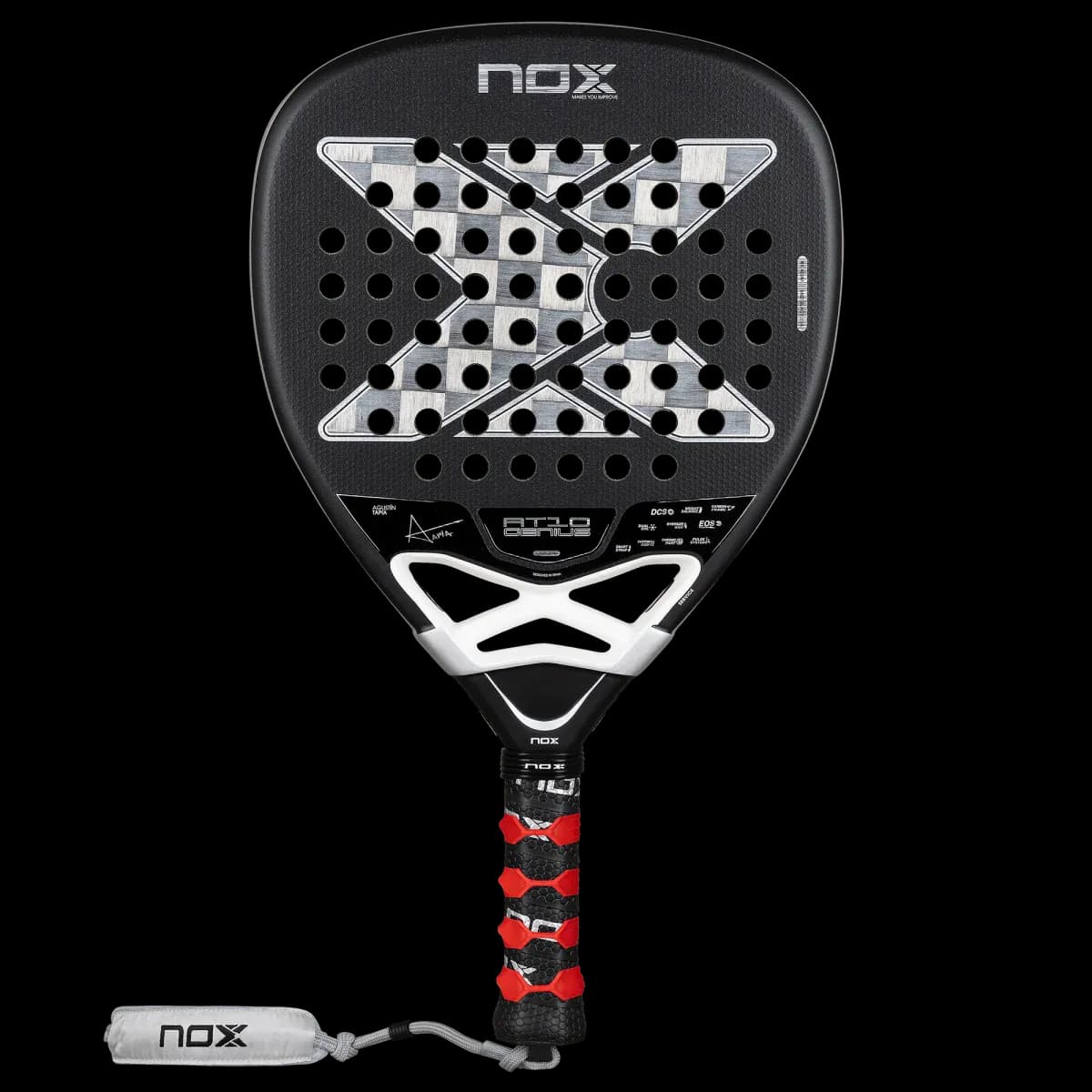 Paleta de Padel Nox At10 Genius Attack 18K Alum 2026 Agustín Tapia