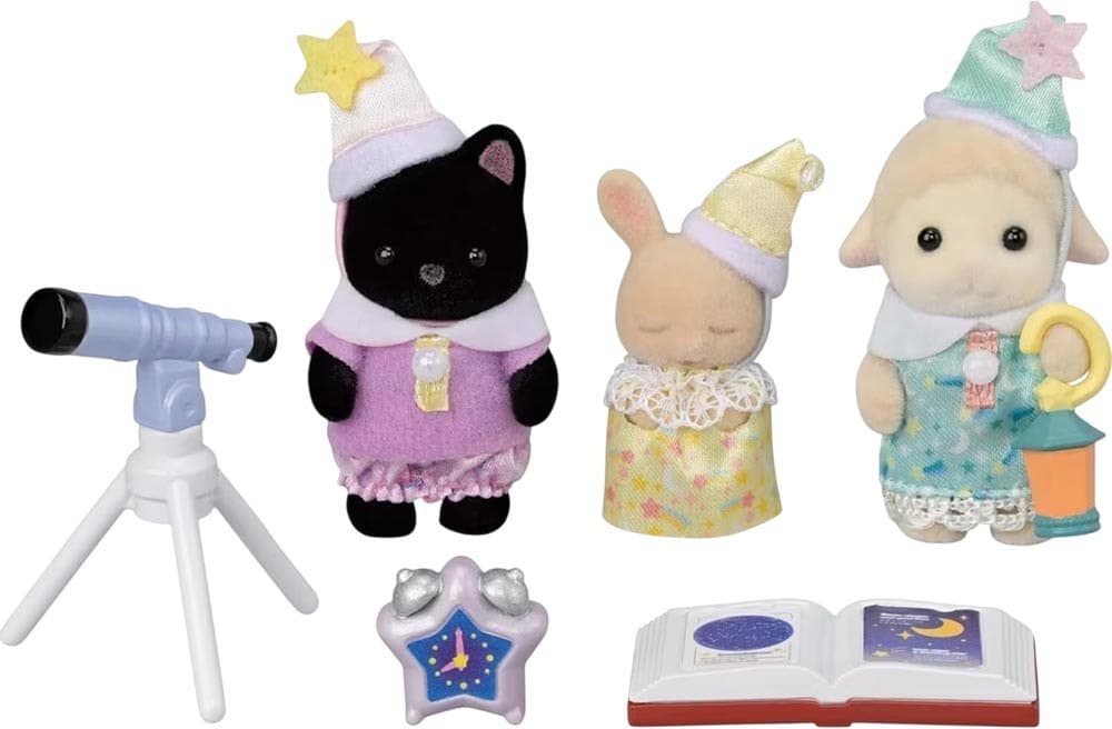Trio Festa do Pijama Amigos da Creche Sylvanian Families Epoch