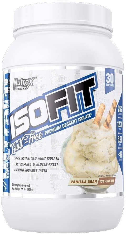 Proteína Isolada do Soro do Leite Nutrex Research Isofit Guilt-Free Vanilla Bean Ice Cream - 969G