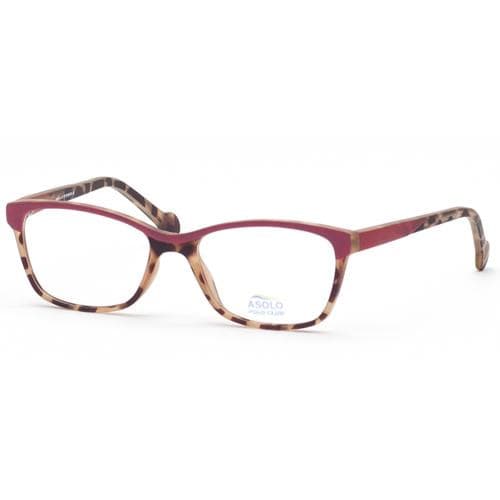 Óculos de Grau Asolo MOD.AS009 Feminino, Tamanho 49-16-130, Acetato - Rosa e Marrom