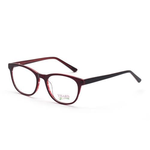 Óculos de Grau Feminino Visard HD116 C2 Preto e Vermelho