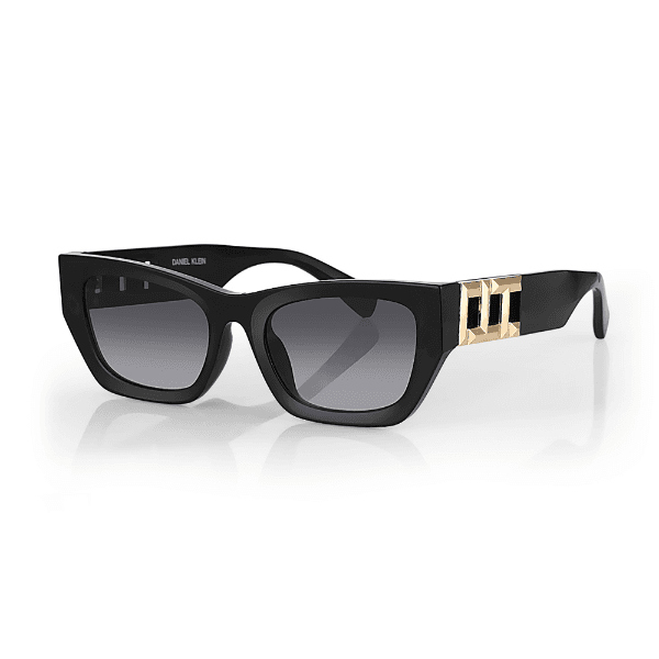 Óculos de Sol Feminino Daniel Klein Dk4310-1 Estilo Cat Eye Preto