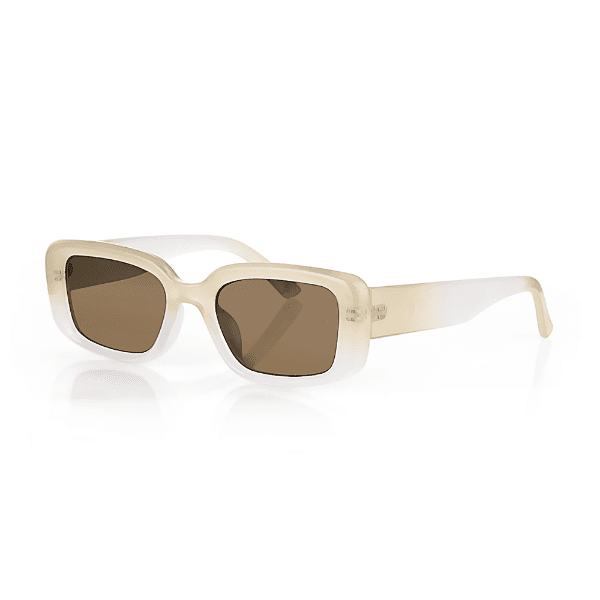 Óculos de Sol Feminino Daniel Klein Dk4316-2 Retangular Transparente Marrom