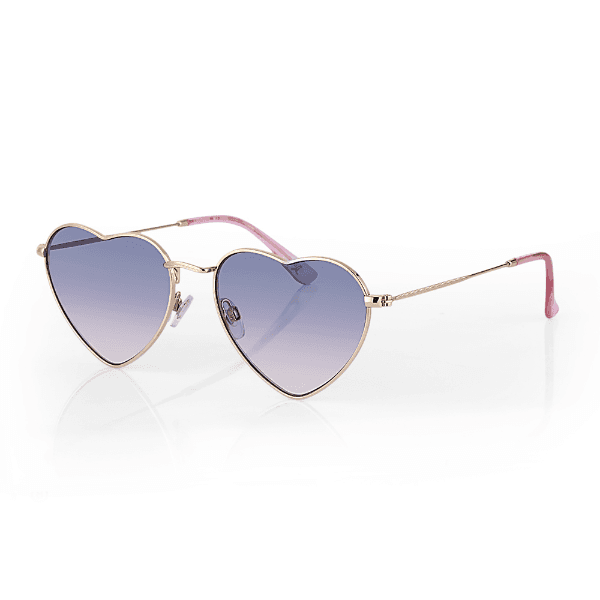 Óculos de Sol Feminino Daniel Klein Dk4321-2 Estilo Coração Índigo/Dourado