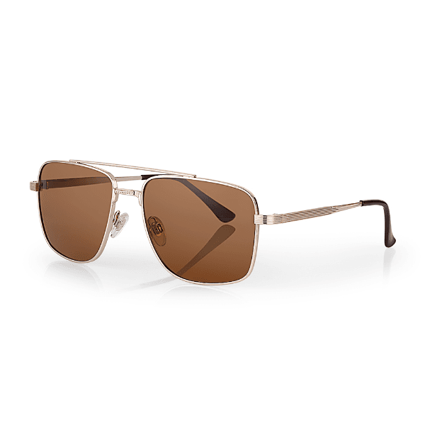 Óculos de Sol Masculino Daniel Klein Dk3258-3 Estilo Aviador Marrom Dourado
