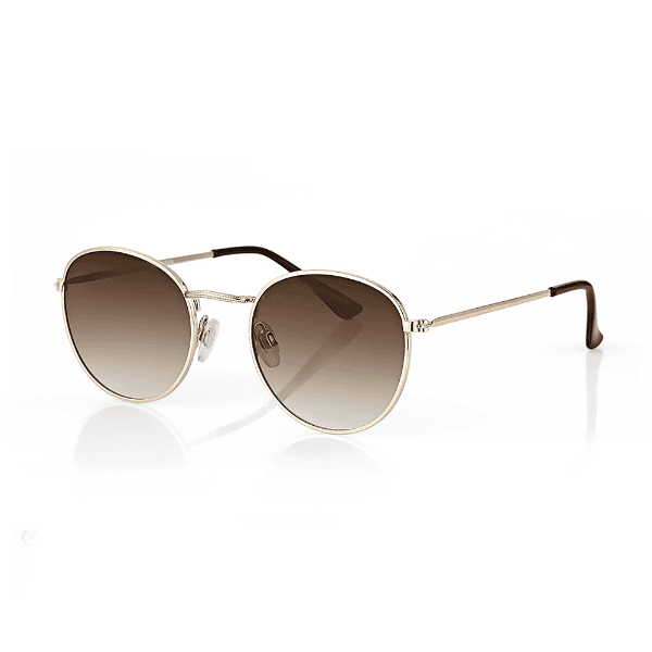 Óculos de Sol Masculino Daniel Klein Dk3263-3 Estilo Redondo Dourado/Marrom