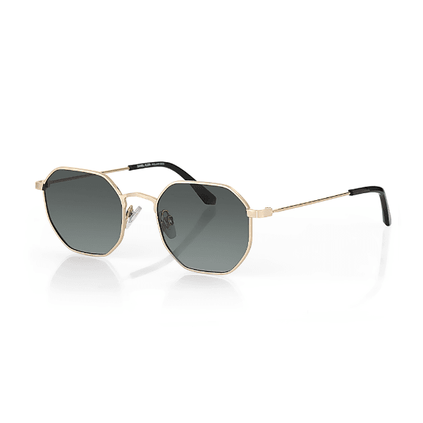 Óculos de Sol Masculino Daniel Klein Dk3265-2 Estilo Redondo Dourado/Preto