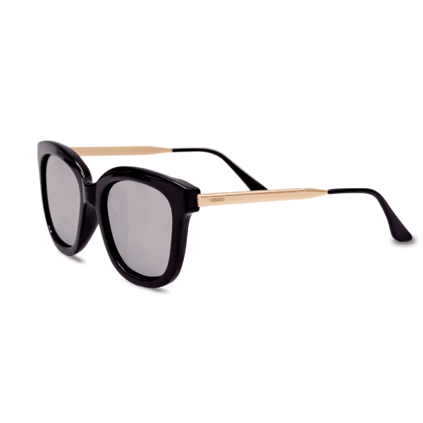Óculos de Sol Visard Lente Feminino Escuro Polarizado Xl-8611 Preto/Dourado