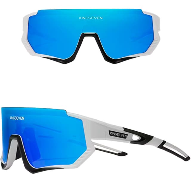 Óculos Unissex Kingseven Ls-910 Pro Googgles Branco/Azul
