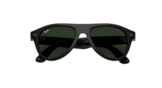 Óculos Ray-Ban Meta Aviator G3 Rw4016 Preto Brilhante, Lentes Transitions Clear/Green