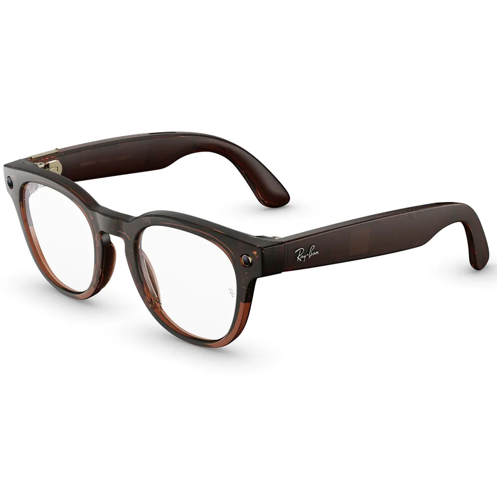 Óculos Ray Ban Meta Scriber Optics Gen 2 Rw7002 Transparent Umber L/49mm