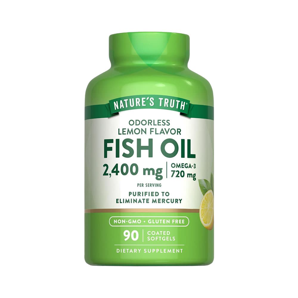 Óleo de Peixe Inodoro Nature's Truth 2400MG 90 Cápsulas Softgel