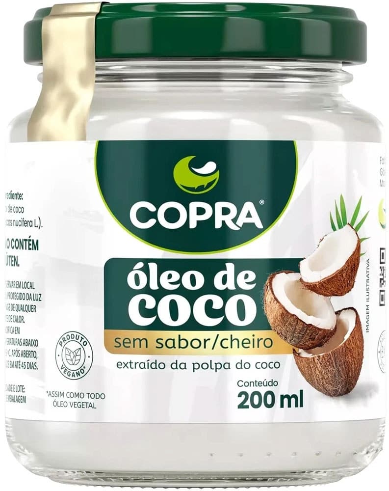 Óleo de Coco Sem Sabor Copra 200mL