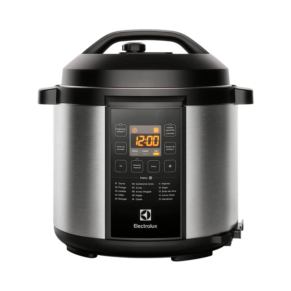 Panela de Pressão Elétrica Electrolux Experience Pcc20 6L 1000W 220V Prata/Preto