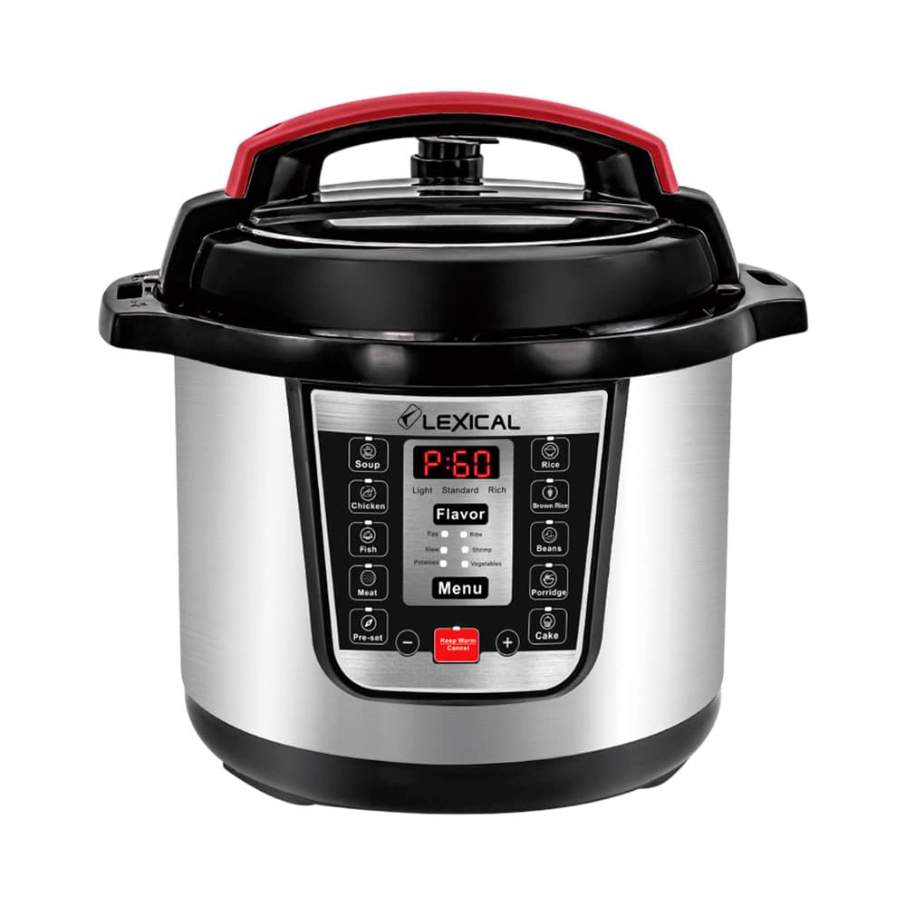 Panela de Pressão Elétrica Lexical Lpc-3320 6L 1000W 220V Prata/Preto