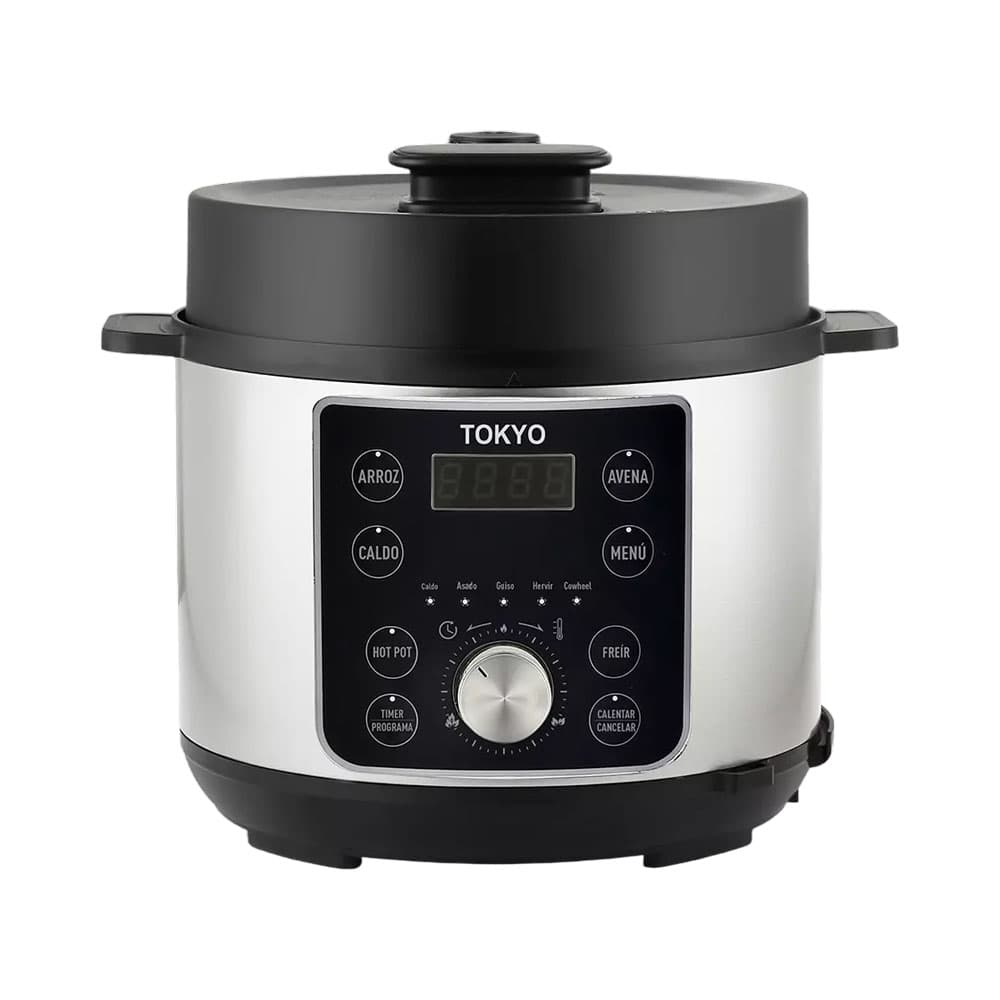 Panela Elétrica Tokyo EDTOM6L 6L 1000W 220V Prata - Preto