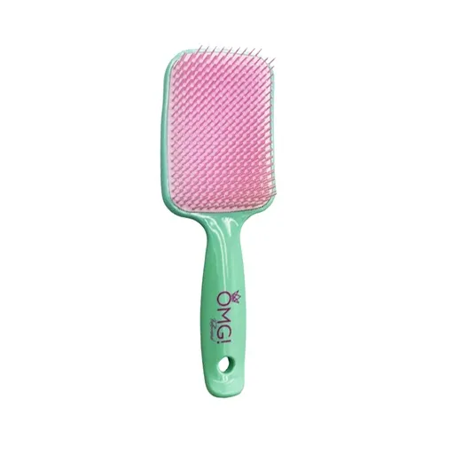 Escova de Cabelo Omg Wet-n-dry Detangling Verde/Rosa