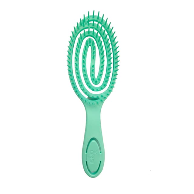 Escova Desembaraçadora Flexível Omg Wet & Dry Detangle Flex - Azul Claro