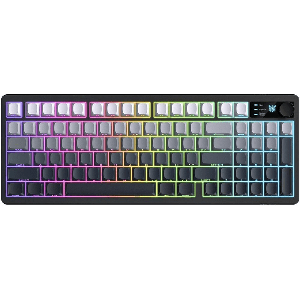 Teclado Onikuma Gaming Mt902 Semi-Mecânico Membrana Inglês Cinza/Preto/Branco
