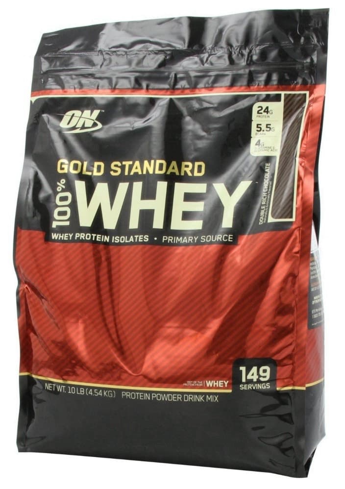 Whey Protein Optimum Nutrition Gold Standard 100% Double Rich Chocolate 149 Porções 10Lb(4.54kg)