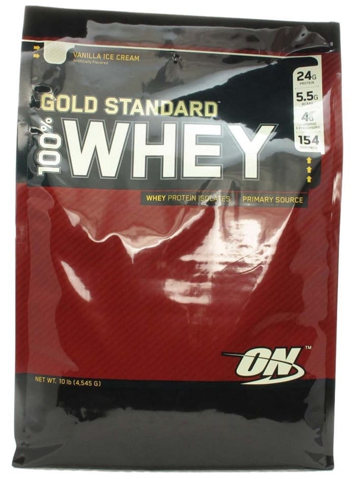 Whey Optimum Nutrition Gold Standard 100% Baunilha Sorvete 154 Porções 10Lb(4.54kg)