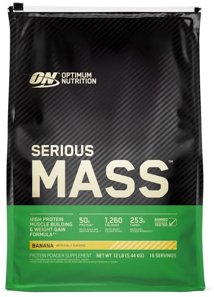 Suplemento Optimum Nutrition Serious Mass Banana - 5.44Kg