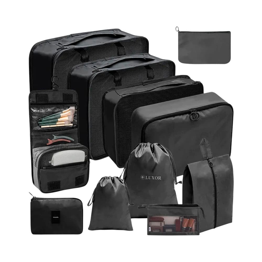 Organizadores Luxor Lx-OMV11N para Viagem 11 Peças Preto