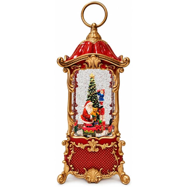 Original Adorno Navideño Lampara Calabaza MZ-677 12X12X28CM Rojo