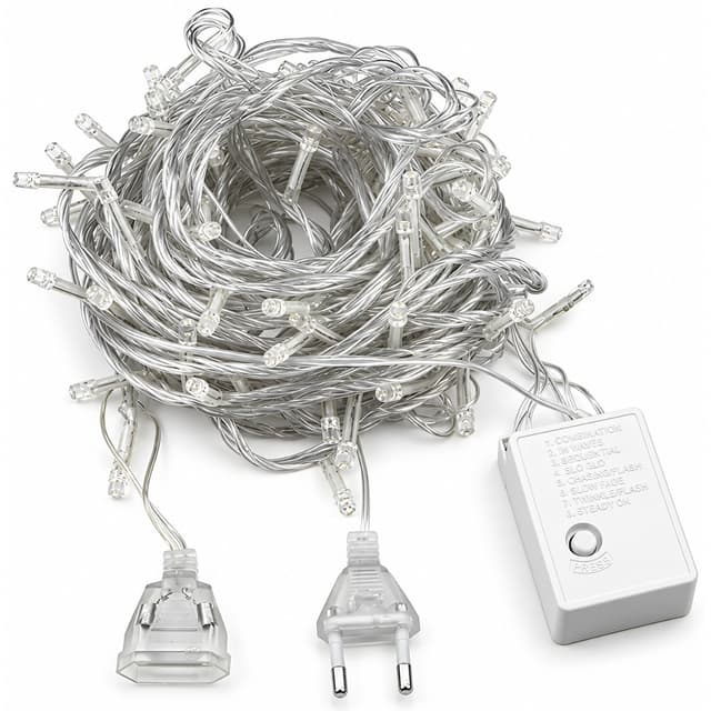 Original Adorno Navideño Luces Mz-780 Transparente 9M 220V LED Calida Us