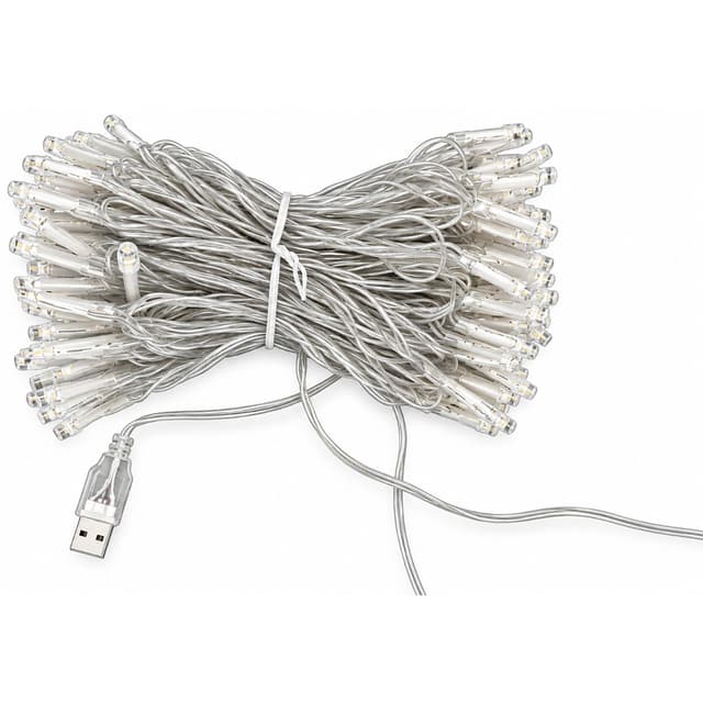 Original Adorno Navideño Luces MZ-783 10M USB LED Calida