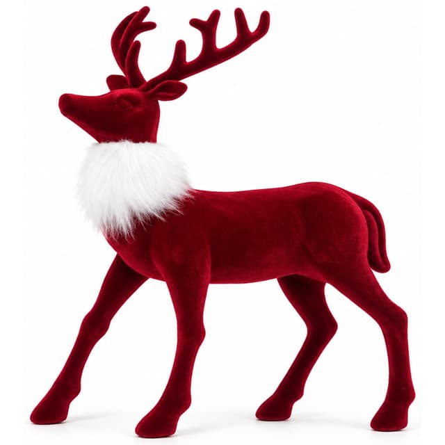 Original Adorno Navideño Reno MZ-779 Rojo Vino 32CM