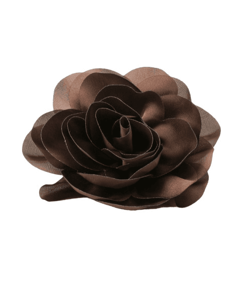 Broche Original para Sapato Salto Alto Mz-266-13 com Flor Marrom