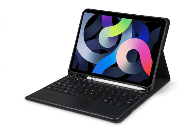 Capa com Teclado para Samsung Tab S9/S9 Fe Preto