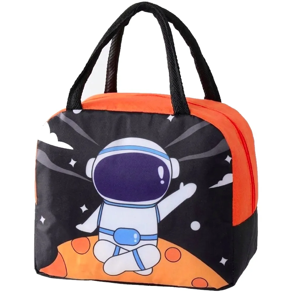 Merendeira Infantil Original Astronauta Preto/Laranja