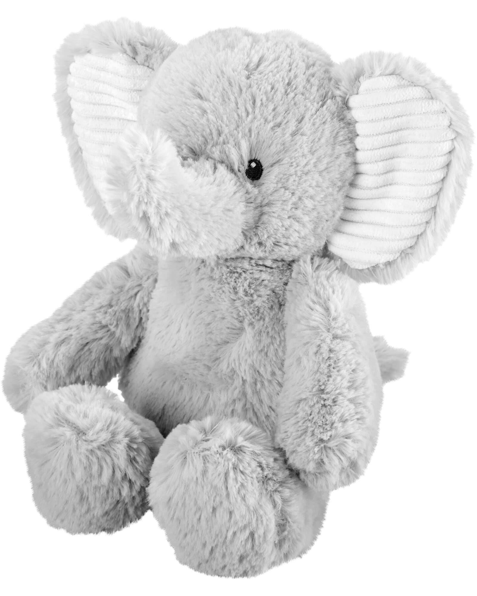Brinquedo Pelúcia Elefante Original Mz-087 Cinza
