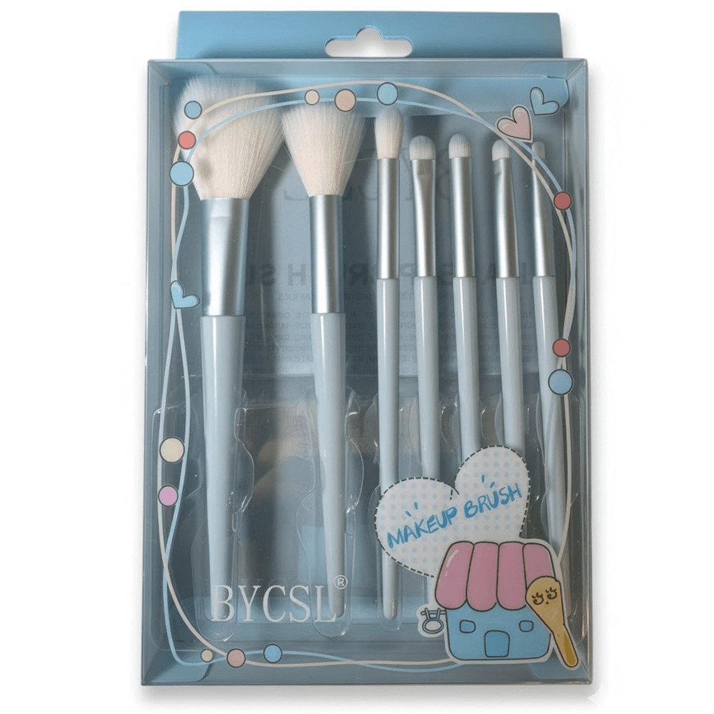 Kit Pincéis Original Bycsl Mz-172 (7Un) Azul
