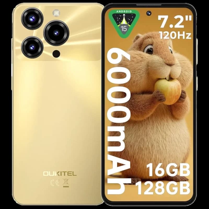 Celular Oukitel C69 DS/512GB/8 7.2" Dourado