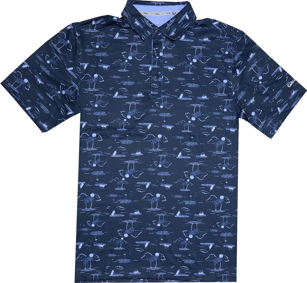 Camiseta Polo Masculina Walter Hagen Island Navy