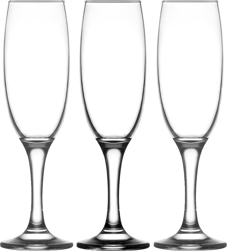 Jogo de 3 Taças de Vidro Lav Empire Champagne 220mL