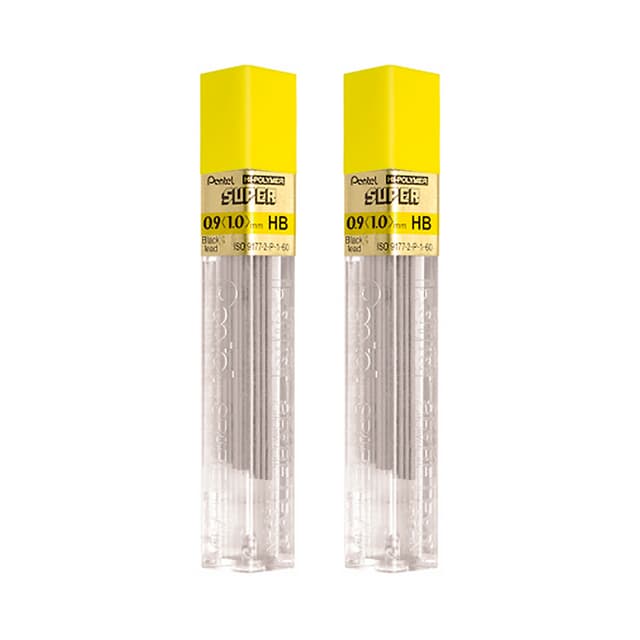 Minas de Grafite Pentel Hi-Polymer Super Hb Sm/50-Hb9 0.9 Mm 2 Unidades