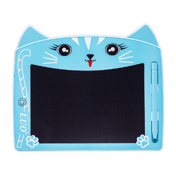 Painel de Escrita Digital Gráfico Eletrônico Portátil Luo Lu-A77 LCD 8.5" para Desenho Manuscrito para Crianças e Adultos - Azul