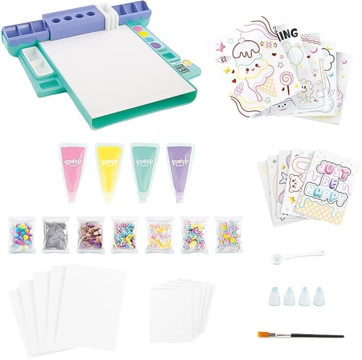 Brinquedo Artístico Paint Studio Fluffy Art Lab Canal Toys - Art 017