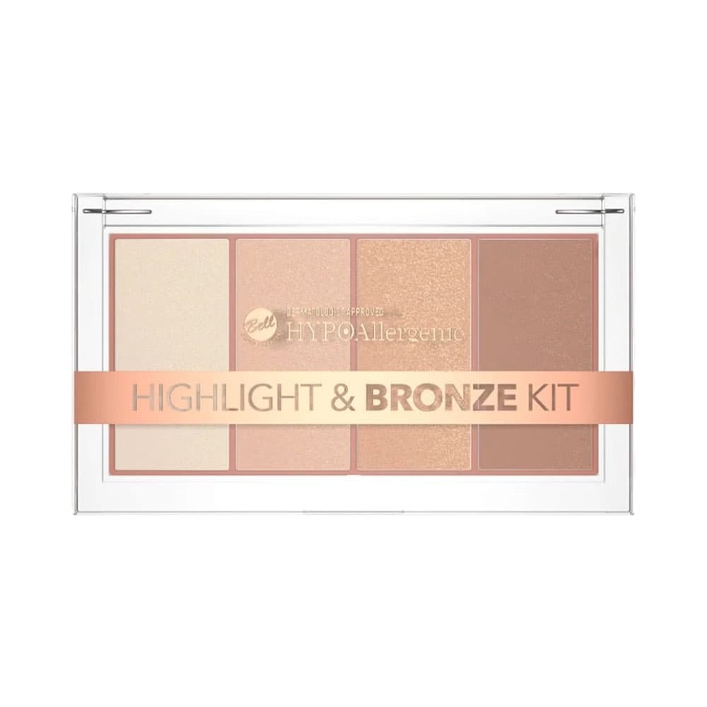 Paleta Iluminador e Bronzeador Bell Hypoallergenic Kit 01 20G