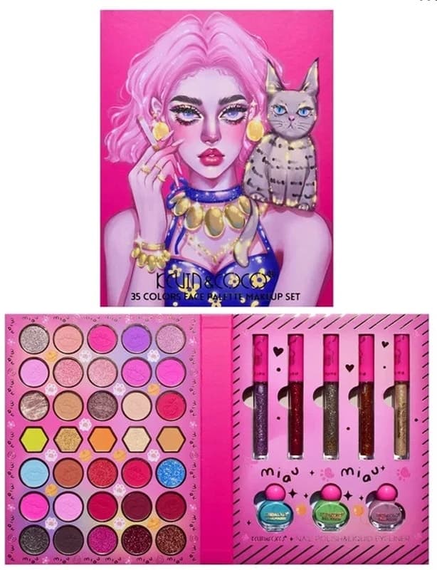 Paleta de Sombra Kevin & Coco Face Palette Kc233945 (35 Cores)