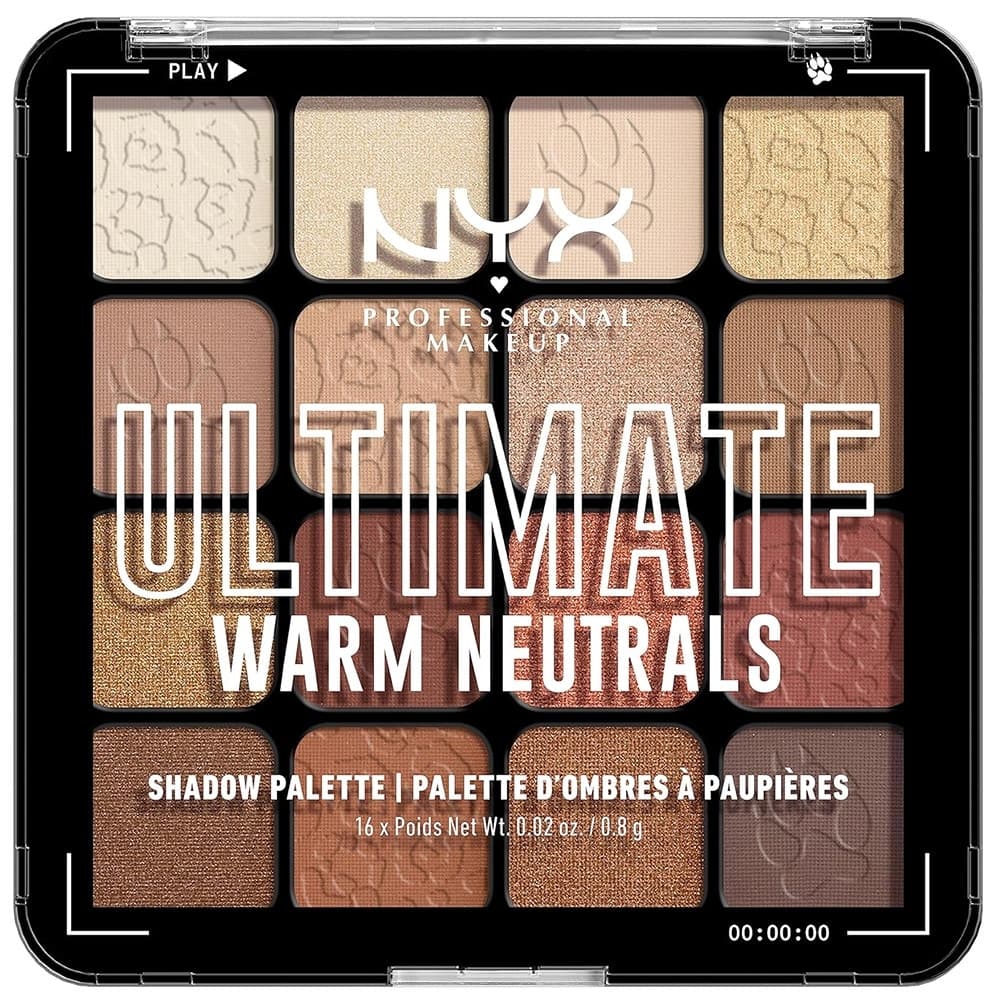 Paleta de Sombra Nyx Ultimate | USPR05W Warm Neutrals (16 Cores de 0.8G)