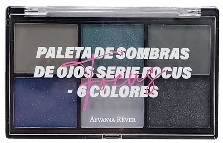 Paleta de Sombras Ayvanna Rever Serie Focus 04 Danning Blue - 1.5Gx6 (6 Cores)